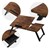 Tavolo per laptop per letto o divano in legno marrone vintage ML Design