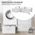 Doppel Waschmaschinen Untergestell mit 2 Schubladen 128x53,5x31,5 cm Weiß aus Stahl ML-Design