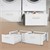 Doppel Waschmaschinen Untergestell mit 2 Schubladen 128x53,5x31,5 cm Weiß aus Stahl ML-Design