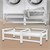 2er Set Waschmaschinenuntergestell mit ausziehbaren Ablagen Weiß aus Stahl ML-Design