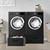Conjunto de 2 máquinas de lavar roupa Pedestal com gavetas extraíveis Aço preto ML Design