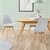Esszimmerstühle 4er Set Grau Leinenbezug mit Holzbeinen ML-Design