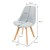 Esszimmerstühle 4er Set Grau Leinenbezug mit Holzbeinen ML-Design