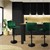 Bar stool set of 2 green velvet cover with backrest and footrest height adjustable 63-83cm ML-Design