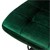 Bar stool set of 2 green velvet cover with backrest and footrest height adjustable 63-83cm ML-Design