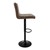 Barová židle sada 2 ks hnedá calounená imitací kuže s nastavitelnou výškou operadla a podnožky 63-83 cm ML-Design