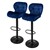 Scaun de bar set de 2 scaune cu spatar ?i suport pentru picioare cu înal?ime reglabila 59-79cm ML-Design