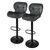 Scaun de bar set de 2 scaune cu spatar ?i suport pentru picioare, cu înal?ime reglabila 59-79 cm ML-Design