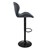 Bar stool set of 2 anthracite imitation leather upholstery with backrest and footrest height adjustable 59-79cm ML-Design