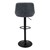 Tabouret de bar (lot de 2) Anthracite revêtement similicuir avec dossier et repose-pieds réglable en hauteur 62-82 cm ML-Design