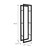 Porta legna 40x150x25 cm in metallo nero ML-Design