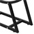 Étagère à bois pour cheminée 55x94x21 cm Noir en métal ML-Design