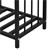 Étagère à bois pour cheminée 43x46x33 cm Noir en métal ML-Design