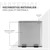 Trash can with separation system 2x 30L silver steel ML design