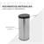 Mülleimer mit Sensor 30L Silber aus Edelstahl gebürstet ML-Design