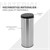 Mülleimer mit Sensor 50L Silber aus Edelstahl gebürstet ML-Design