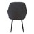 Esszimmerstühle mit Rücken- & Armlehne 2er Set Anthrazit aus Kunstleder mit Metallbeinen ML-Design