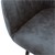 Conjunto de 2 cadeiras de sala de jantar com encosto e apoio de braços em pele sintética antracite com pernas metálicas Design ML