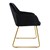 Scaune de sufragerie cu spatar set de 2 scaune cu tapi?erie din catifea neagra ?i picioare metalice ML-Design