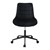 Chaise de bureau sur roulettes Noir avec revêtement en velours et piètement métallique ML-Design