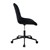 Kancelárská židle na koleckách cerná se sametovým potahem a kovovým rámem ML design