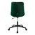 Kancelárská židle na koleckách zelená se sametovým potahem a kovovým rámem ML design