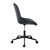 Kancelárská židle na koleckách šedá se sametovým potahem a kovovým rámem ML design