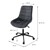 Kancelárská židle na koleckách šedá se sametovým potahem a kovovým rámem ML design