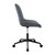 Kancelárská židle na koleckách v antracitové barve s potahem z umelé kuže a kovovým rámem v designu ML