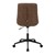 Kancelárská židle na koleckách hnedá s koženkovým potahem a kovovým rámem v designu ML