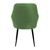 Ruokasalin tuolit selkänojalla ja käsinojilla 2 kpl Vihreä samettikansi metallijaloilla ML-Design