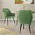 Ruokasalin tuolit selkänojalla ja käsinojilla 2 kpl Vihreä samettikansi metallijaloilla ML-Design