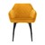 Set de 2 scaune de sufragerie cu spatar ?i bra?e, galben în velur ML Design