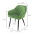 Esszimmerstühle mit Rücken- & Armlehne 2er Set Salbei Samtbezug mit Metallbeinen ML-Design