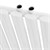 Heater Oval Tube single 1020x600 Ansch. links weiß