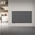 Bathroom radiator single-layer horizontal 600x1020 mm anthracite with side connection LuxeBath