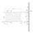 Panneau de chauffage double couche 600x1020 mm blanc, sol inclus Garniture de raccordement ML-Design
