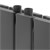 Panelradiator dubbelskikt 30x160 cm antracit inkl. golvanslutningssats ML-Design