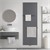 Bathroom radiator single layer with 2x towel rail 1800x604 mm anthracite with center connection LuxeBath