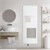 Radiador de casa de banho 1600x604 mm branco com conjunto de ligação à parede incl. 2x suporte de toalhas de mão design ML