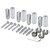 Bathroom radiator Eternity 500x1550 mm Chrome with universal connection set