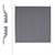 Plisségardin grå 65x100 cm inkl. fastgørelsesmateriale