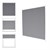 Pleated grey 100 x 100 cm