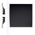 Plisségardin sort 75x150 cm inkl. fastgørelsesmateriale