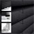 Plisségardin sort 100x200 cm inkl. fastgørelsesmateriale