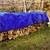 Abdeckplane mit Ösen 4x3 m 650 g/m² mit 10 Spanngummis Blau aus PVC