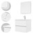 Ensemble de meubles de salle de bains 3 pièces blanc en MDF ML-Design