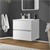 Conjunto de muebles de baño de 2 piezas con mueble bajo lavabo y lavabo en MDF blanco diseño ML