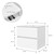 2-piece bathroom furniture set with vanity unit and washbasin in white MDF ML design