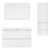 Set di mobili da bagno 4 pezzi bianchi in MDF ML-Design